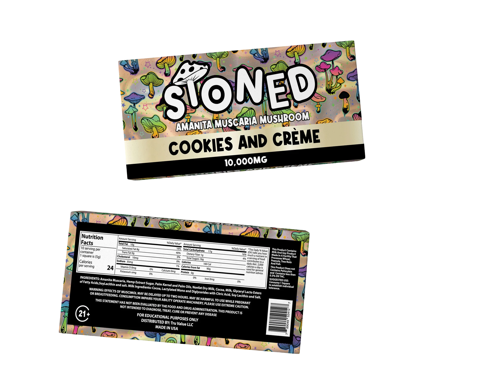 AMANITA MUSCARIA MUSHROOM CHOCOLATE - COOKIES AND CREAM