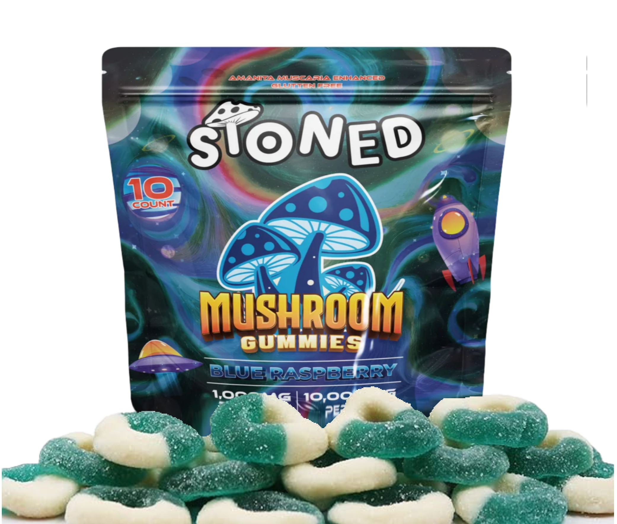 MUSHROOM GUMMIES - BLUE RASPBERRY