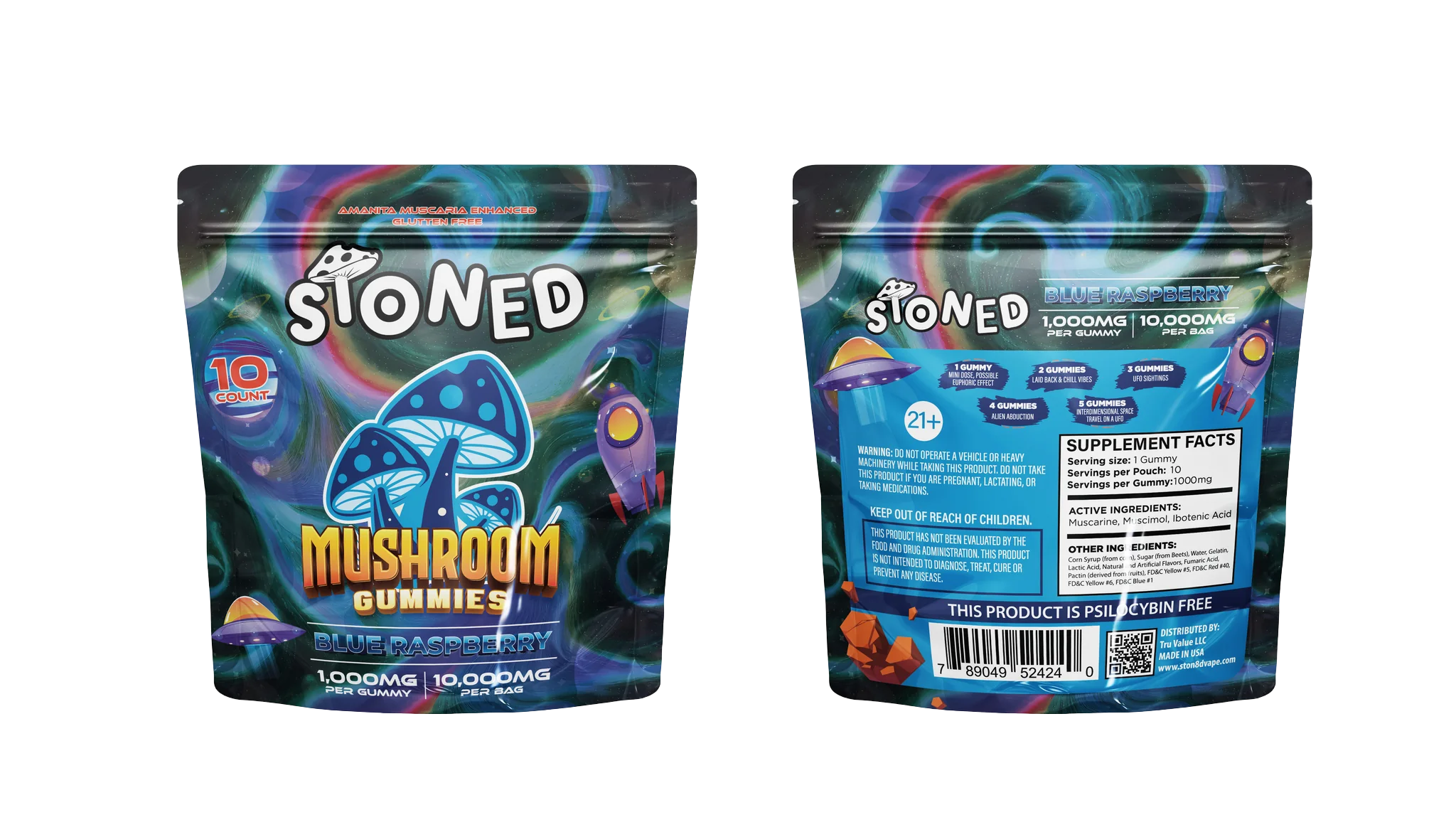 MUSHROOM GUMMIES - BLUE RASPBERRY