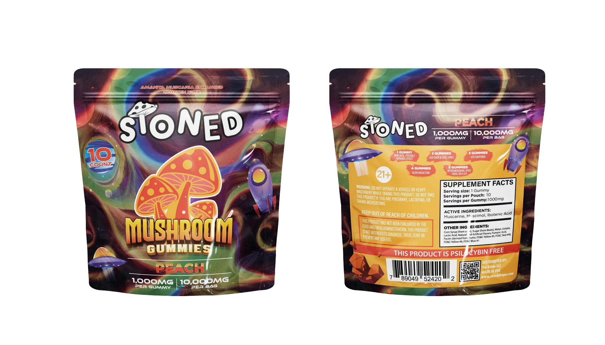 Amanita Muscaria Gummies - Peach