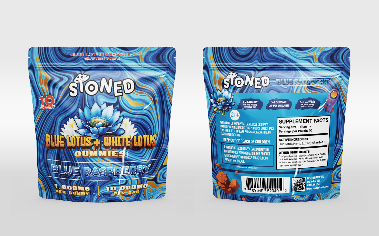 🪷 Blue Lotus Gummies – Stoned - Premium Amanita Muscaria & Blue Lotus